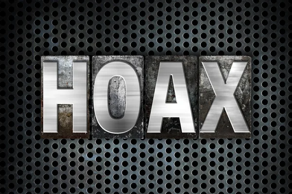 Hoax konceptet metall boktryck typ — Stockfoto