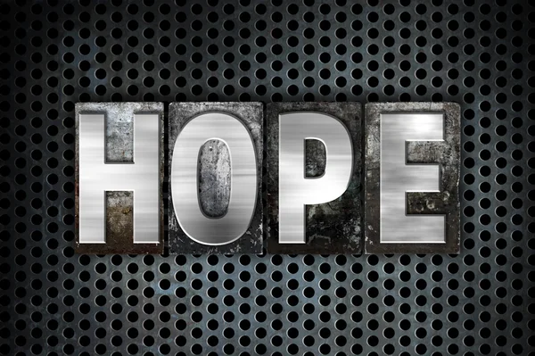 Hope Concept Metal Letterpress Type — Stock Photo, Image