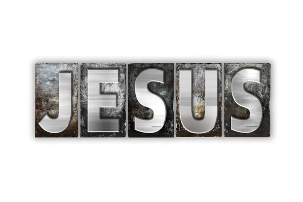 Jesus Concept Isolated Metal Letterpress Type — Stock Photo, Image