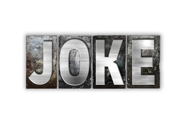 Joke Concept Isolated Metal Letterpress Tipo — Foto Stock