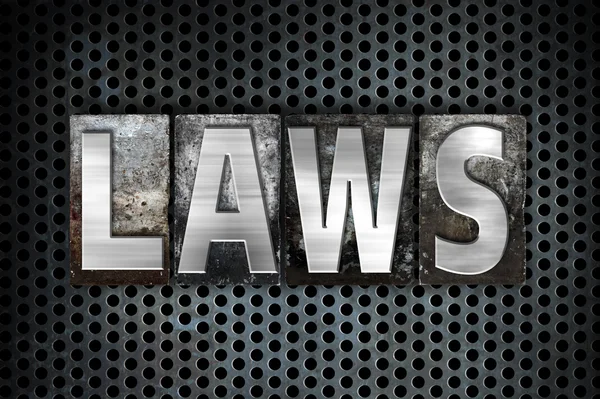 Laws Concept Metal Letterpress Type — Stock Photo, Image