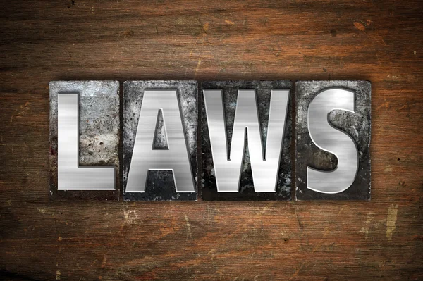 Laws Concept Metal Letterpress Type — Stock Photo, Image