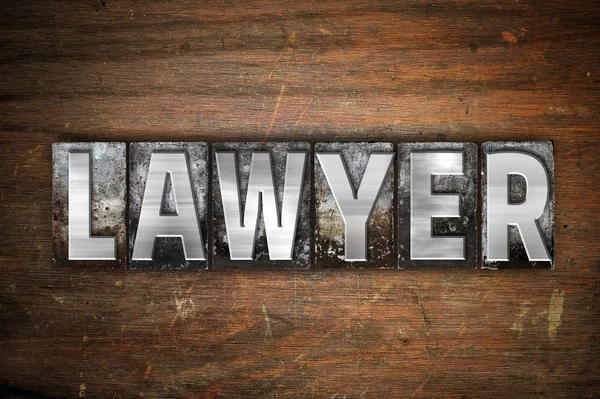 Lawyer Concept Metal Letterpress Type — Stock Photo, Image