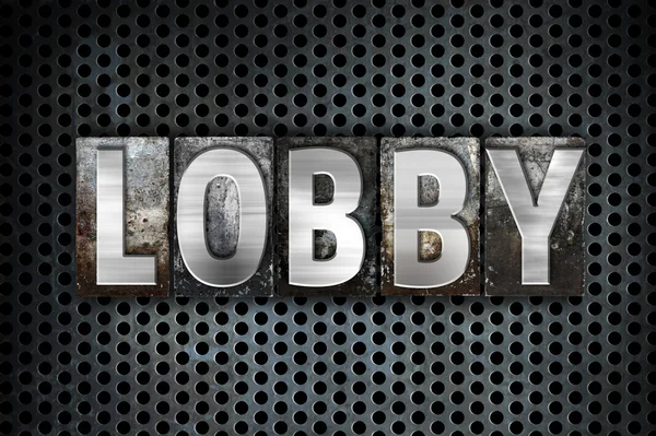 Lobby koncepció fém Magasnyomó típusa — Stock Fotó