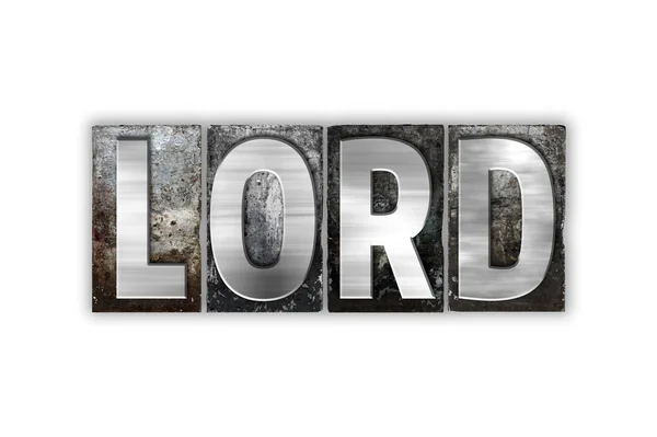 Lord Concept Isolated Metal Letterpress Type — Stock Photo, Image