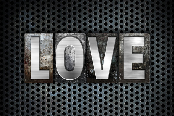 Love Concept Metal Letterpress Type