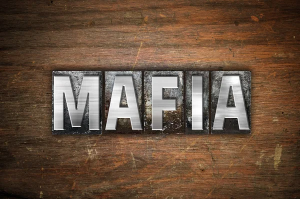Mafia Concept Metal Letterpress Type — Stock Photo, Image