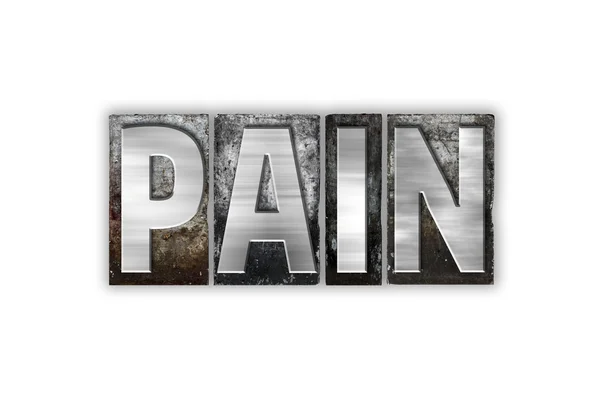 痛み概念分離された金属凸版タイプ — ストック写真