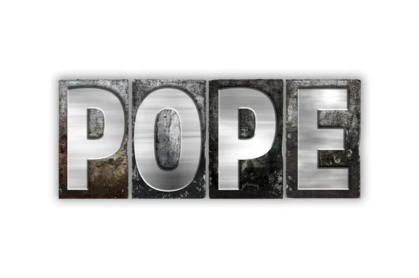 Conceito do Papa Isolado Tipo de metal Letterpress — Fotografia de Stock