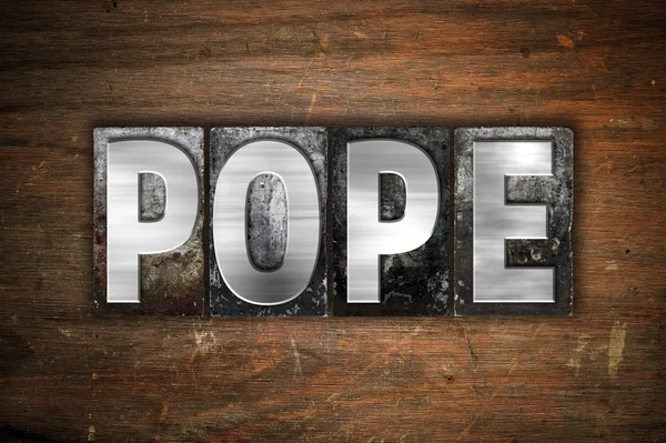 Pope Concept Metal Letterpress Type — Stock Photo, Image