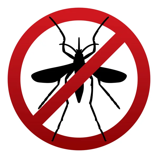 Иллюстрация знаков противодействия комарам — стоковый вектор