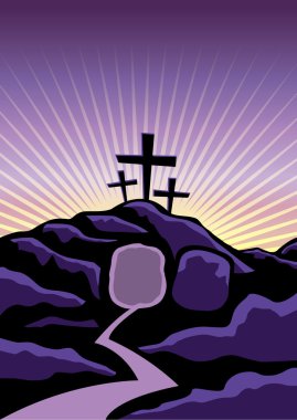Christian Easter arka plan illüstrasyon