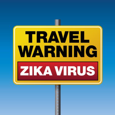 Zika virüs seyahat uyarı illüstrasyon