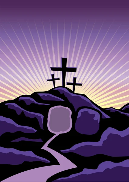 Christian Easter Background Illustration — Stock Vector