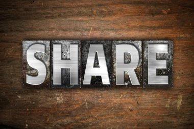 Paylaşımı kavramı Metal Letterpress türü
