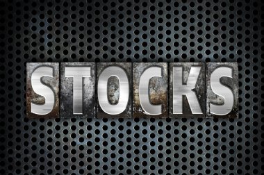 Hisse senetleri kavramı Metal Letterpress türü