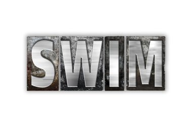 Yüz kavramı izole Metal Letterpress türü