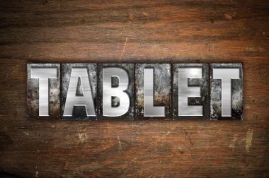 Tablet kavramı Metal Letterpress türü