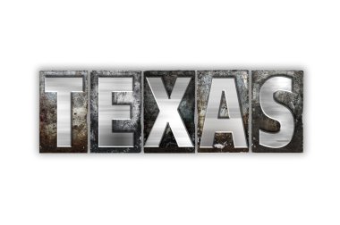 Texas izole kavramı Metal Letterpress türü