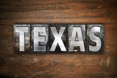 Texas kavramı Metal Letterpress türü