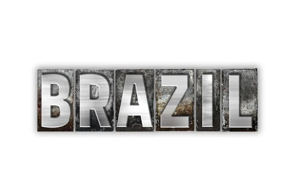 ブラジル概念分離された金属凸版タイプ — ストック写真