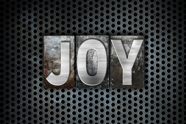 Joy Concept Тип металевої літери — стокове фото