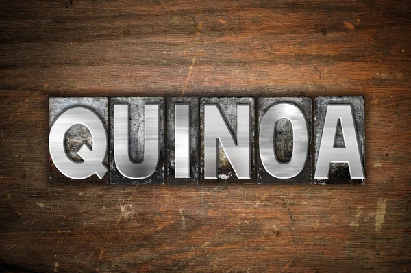 Quinoa koncepcja Metal druki typu — Zdjęcie stockowe