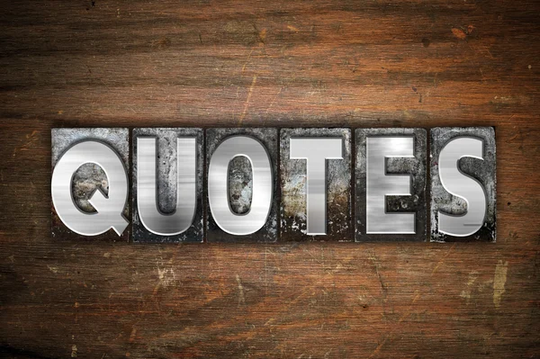 Kavram Metal Letterpress türü quotes