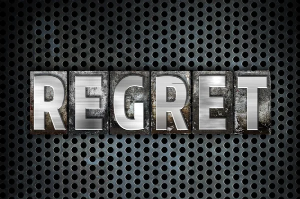 Regret Concept Metal Letterpress Type — Stock Photo, Image