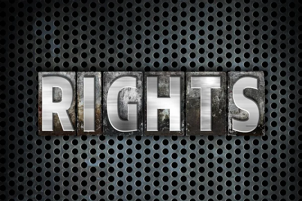 Rights Concept Metal Letterpress Type — Stock Photo, Image