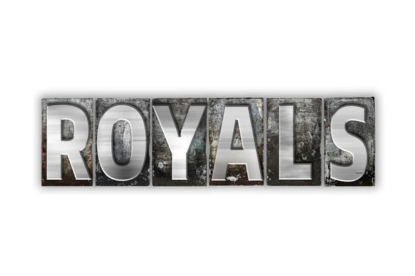 Royals Concept Isolated Metal Letterpress Tipo — Foto Stock