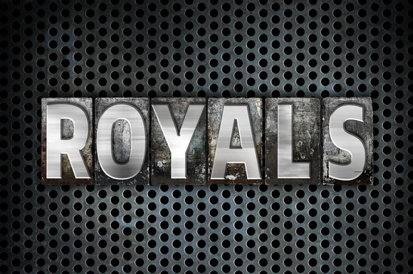 Royals Concetto Metal Letterpress Tipo — Foto Stock