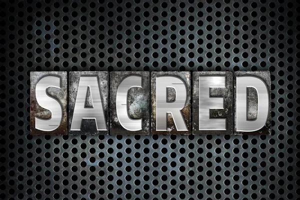 Sacred Concept Metal Letterpress Type — Stock Photo, Image