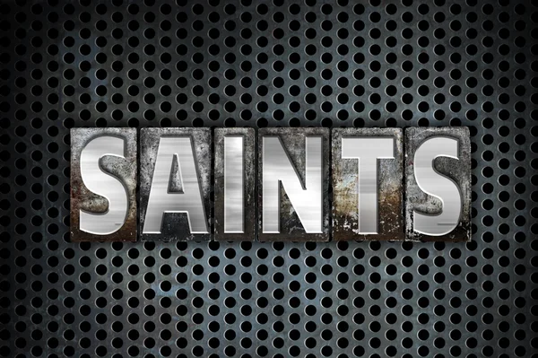 Saints Concept Metal Letterpress Type — Stock Photo, Image