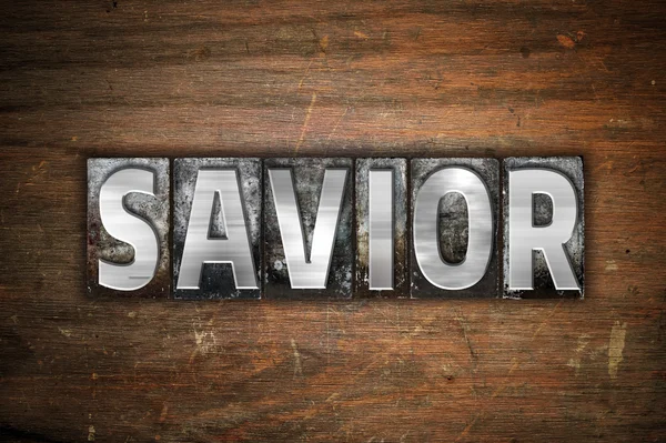 Savior и Letterpress Type — стоковое фото