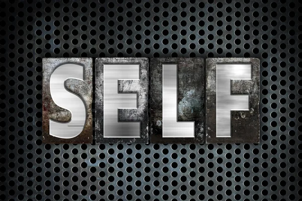 Self Concept Metal Letterpress Tipo — Foto Stock