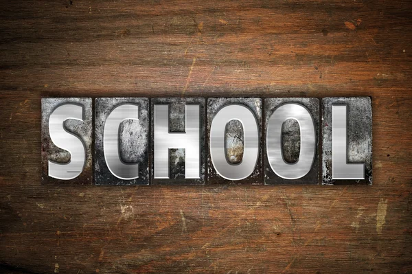 School Concept metalen boekdruk Type — Stockfoto