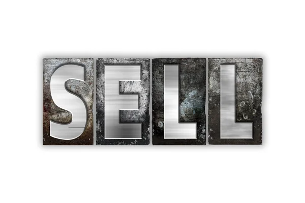 Sell Concept Isolated Metal Letterpress Type — Stock Photo, Image