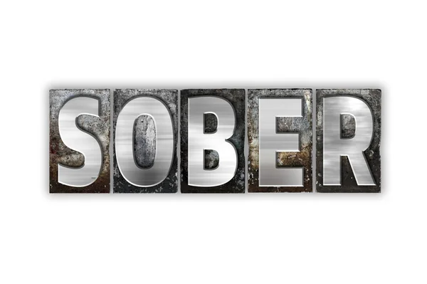 Sober Concept geïsoleerde metalen boekdruk Type — Stockfoto