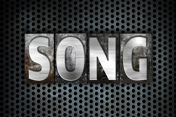 Song Concept Metal Letterpress Type — Stock Photo, Image