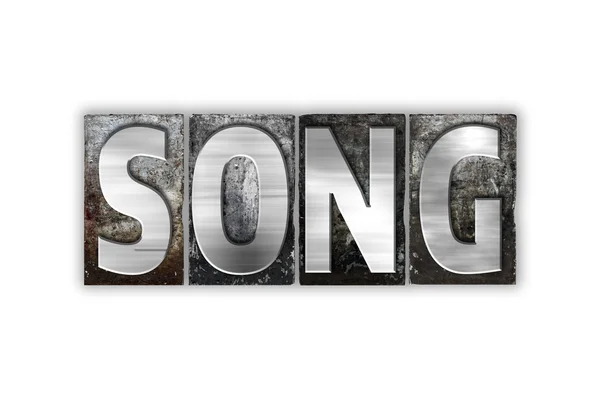 Song Concept Isolated Metal Letterpress Type — Stock Photo, Image