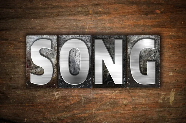 Song Concept Metal Letterpress Type — Stock Photo, Image