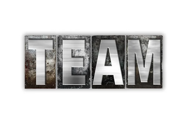 Team Concept Isolated Metal Letterpress Type — Stock Photo, Image