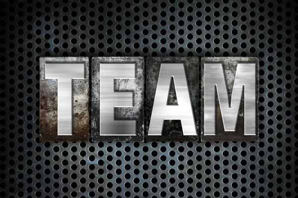 Team Concept Metal Letterpress Tipo — Foto Stock