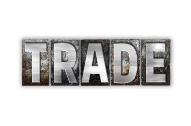 Ticaret izole kavramı Metal Letterpress türü