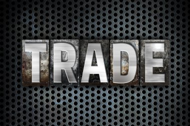 Ticaret kavramı Metal Letterpress türü