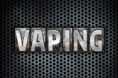 Vaping kavramı Metal Letterpress türü