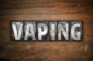 Vaping kavramı Metal Letterpress türü