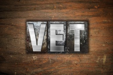 Veteriner kavramı Metal Letterpress türü