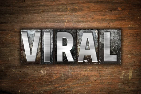 Viral Concept Metal Letterpress Type — Stock Photo, Image